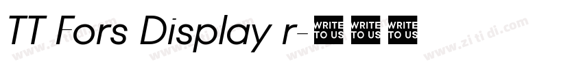 TT Fors Display r字体转换 TT Fors Display r字体转换